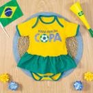 Body saia copa 100% algodão para bebê