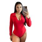 Body Sexy Luana Decote Manga Longa Moda Casual Body Sexy Luana Decote Manga Longa Moda Casual