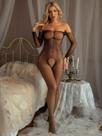 Body Sexy Transparente Mangas Longas Decote Aberto ElaShopp