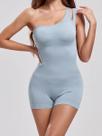 Body Shaper Feminino Sem Costura, Peça Única, Com Efeito Levanta Abdômen E Quadril, Alça Irregular,