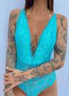 Body Strong - Alcinha Decote Super Cavado - Azul Turquesa