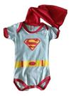 Body Superman Super Homem Com Capa infantil Maj064 BM Body Superman Super Homem Com Capa infantil Maj064 BM