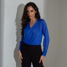 Body susie chiffon metalizado feminino