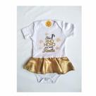 Body Temático para bebe Ano Novo Menino e Manina - TAMANHOS COM SAIA - M (3 a 6 meses)