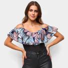 Body Top Moda Open Shoulder Floral