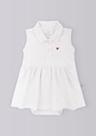 Body Vestido Bebê Menina Gola Polo Hering Kids
