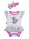 Body Vestido Corinthians Ursinho Com Laço Oficial