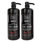 Body Wash Dead Sea Collection 3 em 1, sândalo masculino, 1Lx2