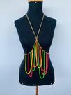 BodyChain banhado a Ouro colorida Neon Festival festa carnaval