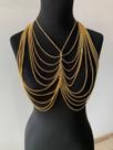 Bodychain borychain colar corporal banhados a Ouro e Prata