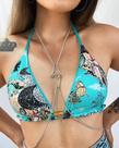 Bodychain Borychain colar de corpo Onda mar a Prata