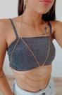 Bodychain borychain Sutiã de correntes banhado Ouro e Prata
