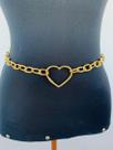Bodychain Cinto de coração cinto de correntes banhado a Ouro