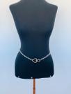 Bodychain Cinto de coração mosquetão fecho frontal banhado a Prata