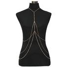 Bodychain colar corporal Delicado folheado a ouro e prata
