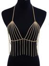Bodychain top corporal sutiã cadeia de corpo a Ouro e Prata