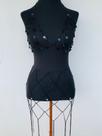 Bodychain Top e Saia de correntes com moedas Preto Festival