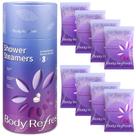 BodyRefresh Pastillas Aromáticas de Lavanda para Ducha, Paquete de 8