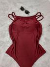 Bodys Com 2 Tranças Plus Size Com Bojo Tamanho:EXGCor:Bordô
