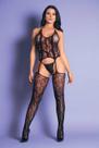 Bodystocking Macacão Rendado Preto - Yaffa Lingerie Bodystocking Macacão Rendado Preto - Yaffa Lingerie
