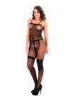 Bodystocking Sex Laura Arrastão Macacão Meia de Corpo