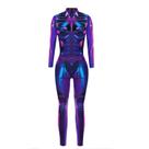 Bodysuit Cosplay Skull 3D com estampa digital de manga comprida unissex