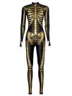 Bodysuit haikyuu, macacão feminino Golden Skeleton, de Halloween