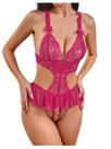 Bodysuit, lingerie, SOLY HUX, feminino, com corte em renda, decote em V