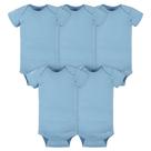 Bodysuits Gerber Baby, pacote com 5 macacões sólidos azuis de 3 a 6 meses
