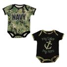 Bodysuits TROOPER Navy, pacote com 2, NWU III, 0-3 meses (7701)