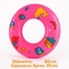 Boia Circular Infantil Inflável 60cm Colorida Animais, Cintura Piscina Praia Calor Verão Parque Aquático Crianças Meninas e Meninos