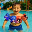 Boia de Braço Colete Infantil para Nadar Praia Piscina Estampa Ouriço Veloz Azul Boia de Braço Colete Infantil para Nadar Praia Piscina Estampa Ouriço Veloz Azul