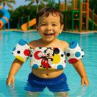 Boia de Braço Colete Infantil para Nadar Praia Piscina Estampa Ratinho Mouse