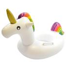 Boia Infantil Bebe Bote Unicornio Inflavel 60cm Com Apoio Para Pernas Acessório Piscina Para Nadar Verão Praia Mar