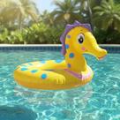Boia Inflável Divertida Animal Jacaré Cavalo Marinho Piscina