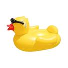 Boia Inflável Grande De Pato Amarelo Para Piscina Com Pernas E Asas Estáveis