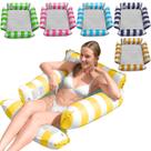 Boia Rede Piscina Cama Flutuante Deitado Reclinável Inflável