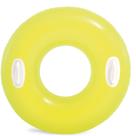 Boia redonda de piscina - Boia inflável com pegador - Boia de piscina Esmeralda Neon 76cm Intex 59258