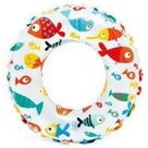 Boia redonda infantil inflável para piscina mar. Boia divertida colorida verão 51cm Intex 59230