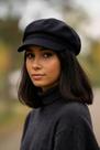 Boina de Feltro com Aba Elegância e Estilo Atemporal Preto Boina de Feltro com Aba Elegância e Estilo Atemporal Preto