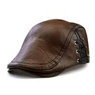 Boina Italiana Estilosa PU Ecológico Masculina Moda Outono Inverno Boina Vintage Boina Italiana Estilosa PU Ecológico Masculina Moda Outono Inverno Boina Vintage