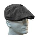 Boina Masculina Retrô De Feltro De Lã Estilo Espinha De Peixe Casual Com Topo Plano - Chapéu Da Moda