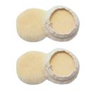 Boina Polimento De Lã Carneiro Branca 5 Fibra 32mm-2 Peças