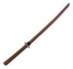 Boken De Madeira 101cm Com Tsuba De Couro Para Kenjutsu