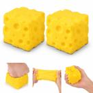 Bola antistress de queijo squishy 2 peças, brinquedo de recuperação lenta Bola antistress de queijo squishy 2 peças, brinquedo de recuperação lenta