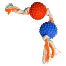 Bola Brinquedo Borracha Pet Cravinho Mini Dupla Com Corda