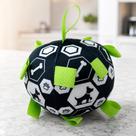 Bola Com De Pelúcia Com Sino Para Pet - Preta