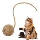 Bola de Brinquedo para Gato Fibraze em Sisal com Corda e Guizo, 21 cm