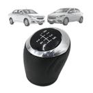 Bola de Câmbio Manopla Cobalt Joy Prisma Onix Spin Preto com Aro Cromado 6 Marchas