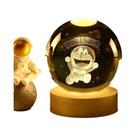 Bola de Cristal 3D Infantil com Luz Noturna (6cm) - Pikachu, Doraemon, Hello Kitty